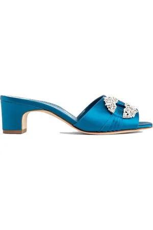 Manolo Blahnik Prinap 050 Satin Mules