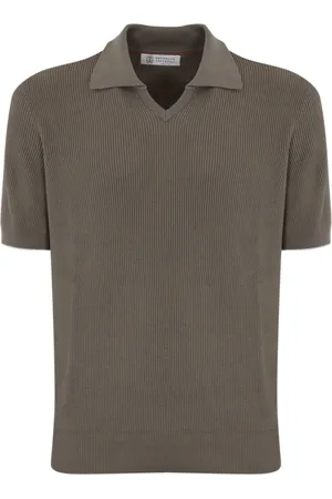 Brunello Cucinelli Ribbed Cotton Polo Shirt