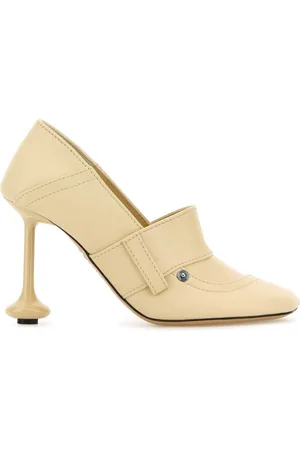 Loewe Cream Leather Toy Pumps
