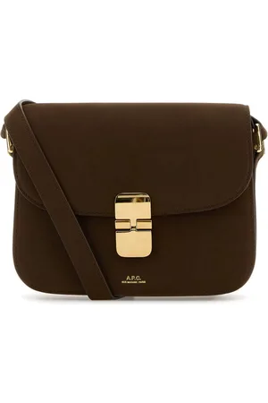 A.P.C. A. P.C. Brown Leather Small Grace Crossbody Bag
