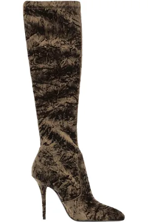 Saint Laurent Talia Velvet Boots