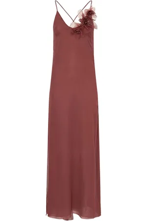 BLUMARINE Brick Crepe Dress