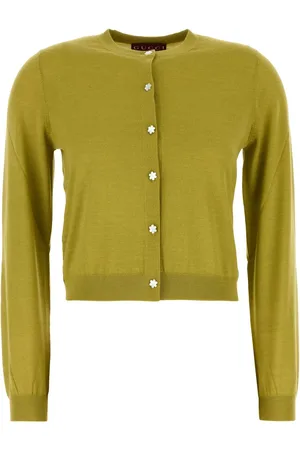 Gucci Pistachio Green Stretch Cashmere Blend Cardigan