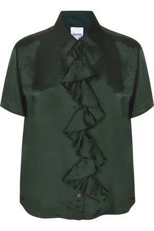 Aspesi Ruffled Short-sleeved Blouse