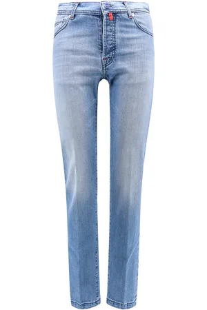 Kiton Stretch Cotton Jeans With Back Logo Patch
