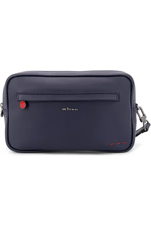 Kiton Leather Clutch With Metal Logo