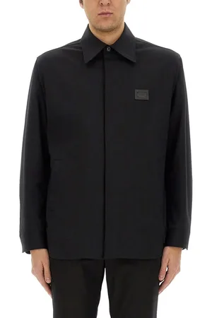 Dolce & Gabbana Technical Fabric Shirt With Plaque