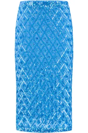 PAROSH Sequined Midi Skirt