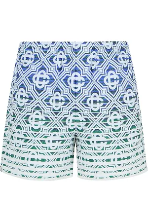 Casablanca Stripe Bermuda Shorts In Multicolor Cotton Blend