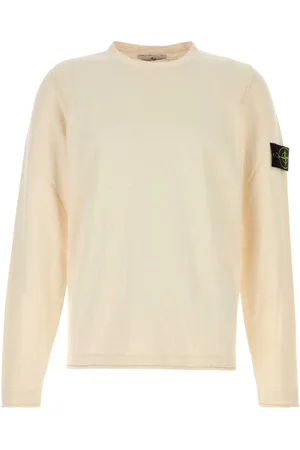 Stone Island Ivory Cotton Blend Sweater