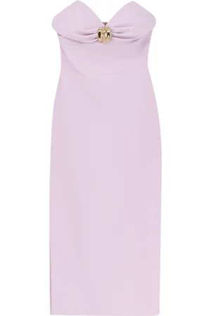 Elisabetta Franchi Midi Dress With Gold Metal Detail