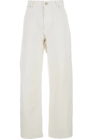 Balenciaga Five Pocket Jeans With Ripped Hem In Cotton Woman