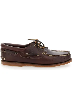 Timberland Boat Loafers With Two-tone Laces In Leather Man