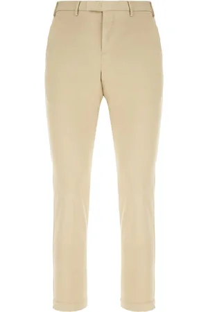 PT Torino Beige Stretch Cotton Blend Pants