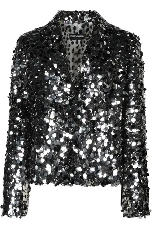 Dolce & Gabbana Silver Single-breasted Jacket
