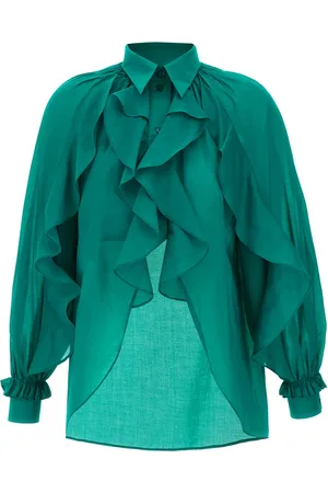 Alberta Ferretti Ruffled Shirt And Ruffles