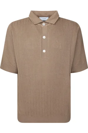 LARDINI Cotton And Linen Polo Shirt