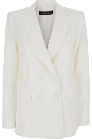 FEDERICA TOSI Double-breasted Jacket With Peak Revers In Wool Blend Woman
