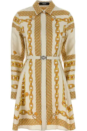 VERSACE Printed Silk Dress