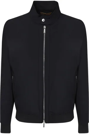 MOORER Midnight Blue Nylon Blend Albert Jacket