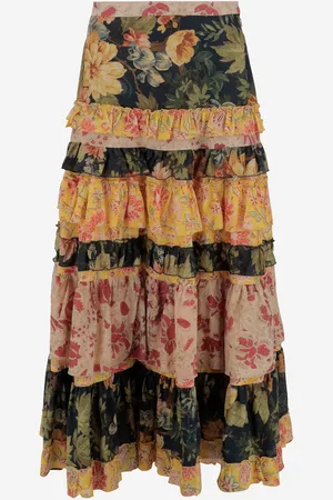 VALENTINO Long Flounce Skirt