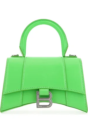 Balenciaga Fluo Green Leather Xs Hourglass Handbag