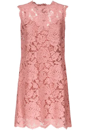 Dolce & Gabbana A Line Floral Lace Dress