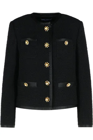 Dolce & Gabbana Black Wool Blend Jacket