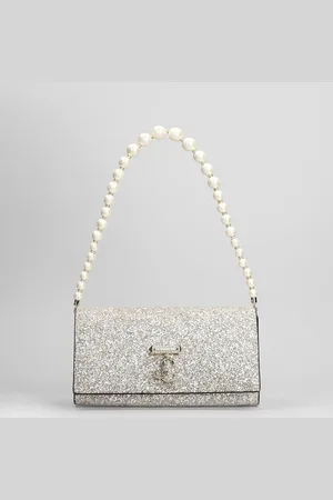 Jimmy Choo Avenue Clutch In Gold Glitter