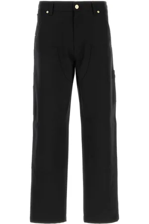 VERSACE Carpenter Logo-patch Straight-leg Trousers