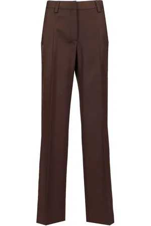 OFF-WHITE Wool Wide Leg Trousers