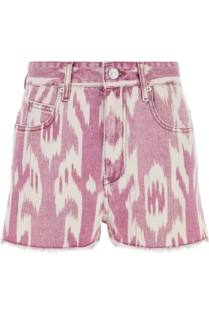 Marant Etoile Printed Denim Lesia Shorts