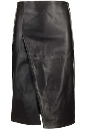 Loulou Studio Leather Midi Skirt