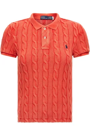 Ralph Lauren Logo Embroidery Braided Polo Shirt