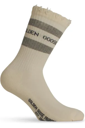 Golden Goose Cream Cotton Blend Socks