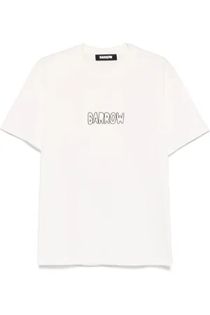 BARROW Cotton T-shirt With Teddy Tennis Print