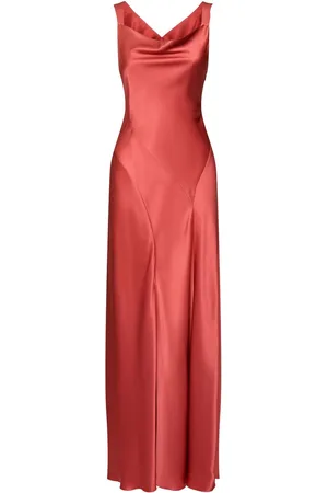 Alberta Ferretti Red Silk Gown