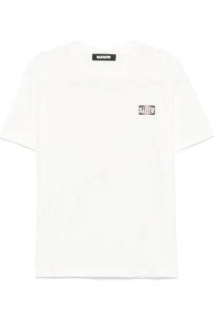 BARROW Cotton T-shirt With Tennis Basket Ball Man Print