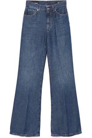 Dondup Blue Cotton Denim Amber Jeans