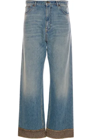 VALENTINO GARAVANI Jacquard Bottom Denim Pants