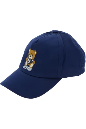 Moschino Blue Baseball Hat With Bear Print On The Front In Cotton Boy