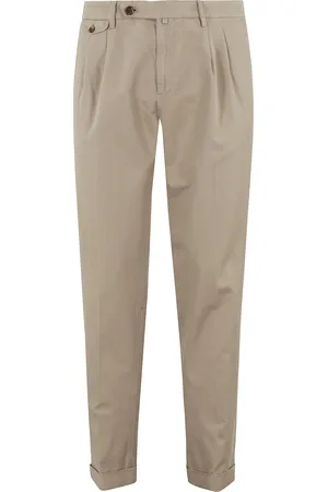 BRIGLIA Pant Doppia Pinces Cotone Lino