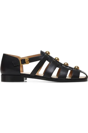 VALENTINO GARAVANI Stud Embellished Side Buckled Sandals
