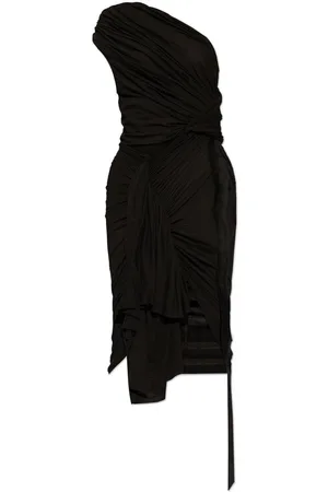 Rick Owens Fog Gathered Mini Dress