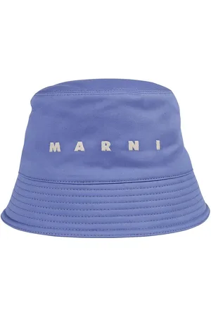 Marni Logo Embroidered Twill Bucket Hat