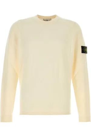 Stone Island Ivory Cotton Sweater