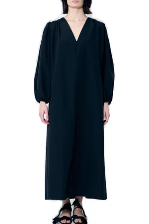 The Row Beauvoir V-neck Midi Dress