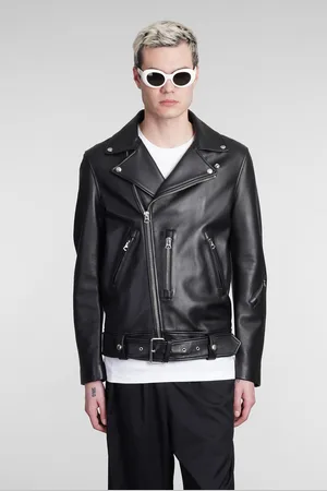 Acne Studios Nate Clean Biker Jacket In Leather