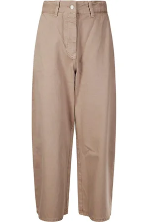 STUDIO NICHOLSON Logo Patch Cropped Wide-leg Jeans