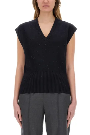 Fabiana Filippi Cotton And Linen Vest With Sequins